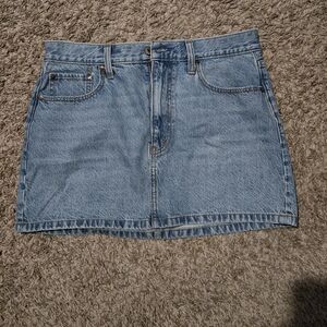 Abercrombie & Fitch Med Wash Blue Mini Skirt